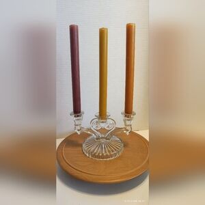 Vintage glass candelabra
